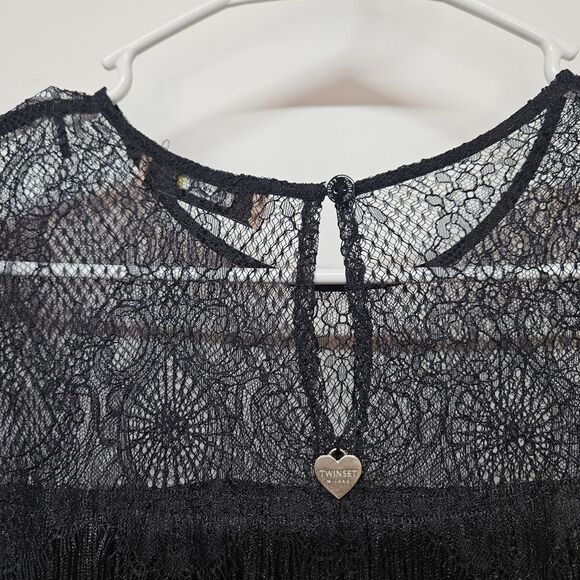 Twinset Size Small Lacey Midi Dress (Doesn't Come With Under Dress) Size Med. - Picture 3 of 7